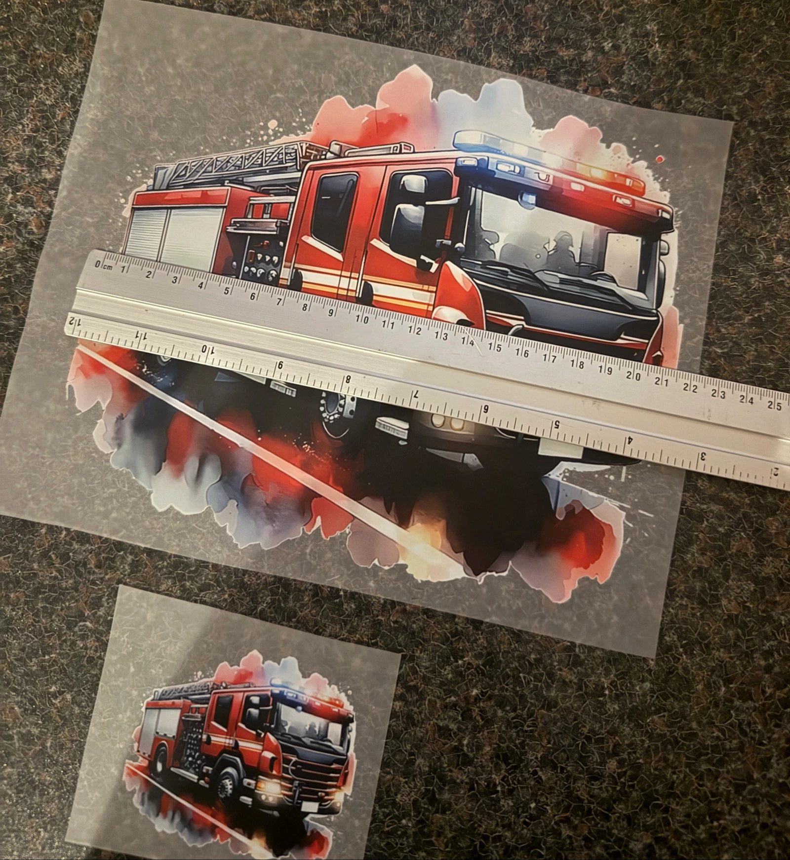 DTF Brandweerwagen Stickers - 2 Maten – photo 3